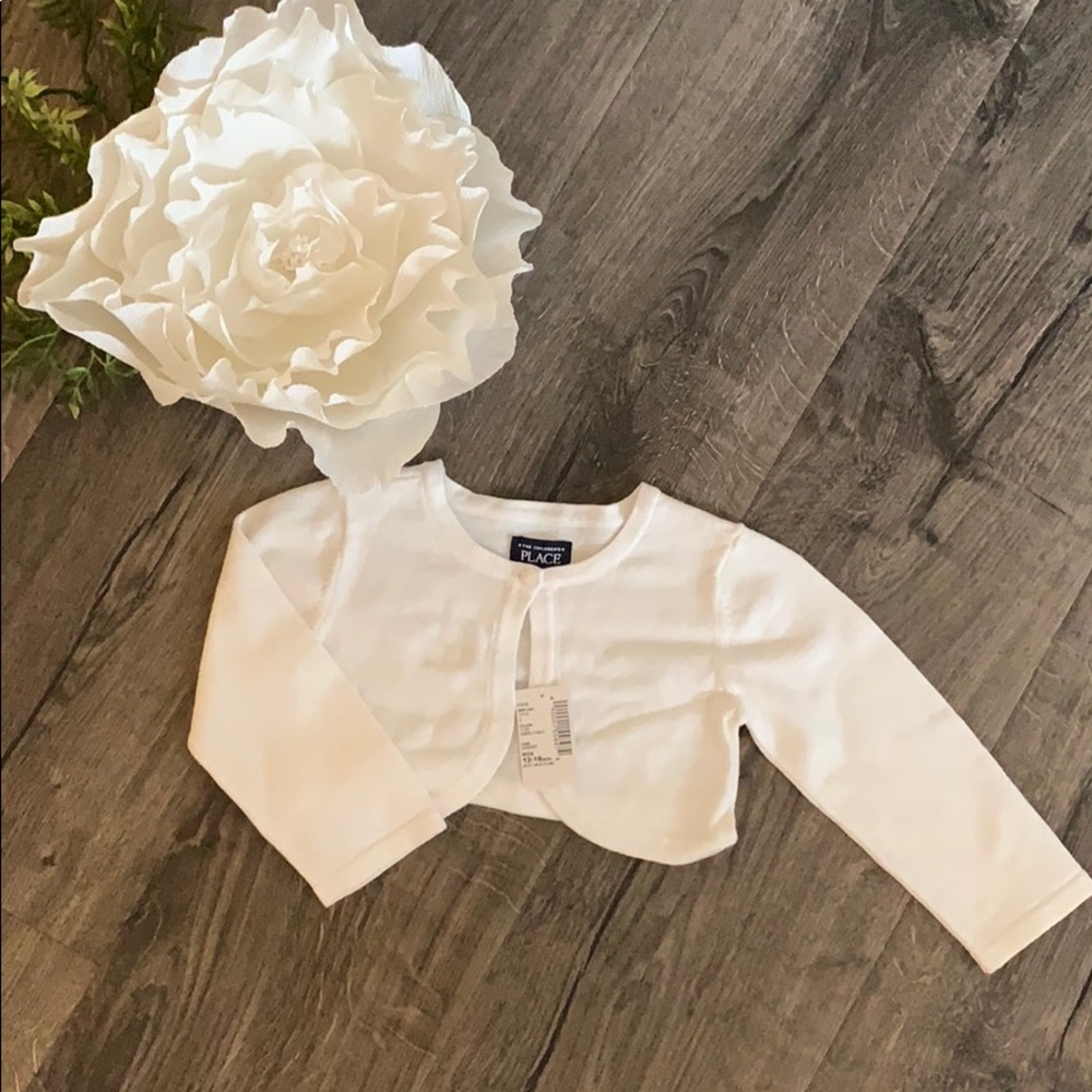 🕊NWT The Children’s Place White Bolero Cardigan